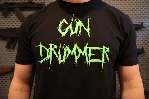 Green Metal Gun Drummer Tee